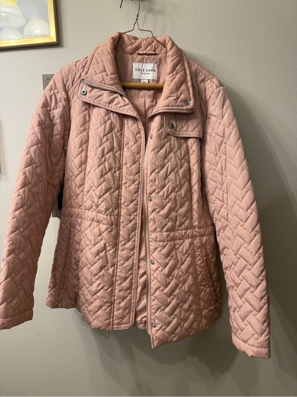 Cole Haan Quilted Puffer Jacket - Dusty Rose, size M